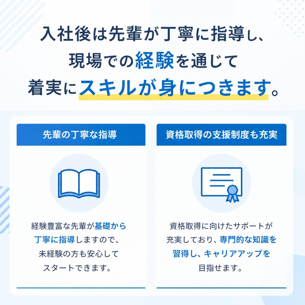 充実したスキルアップ制度