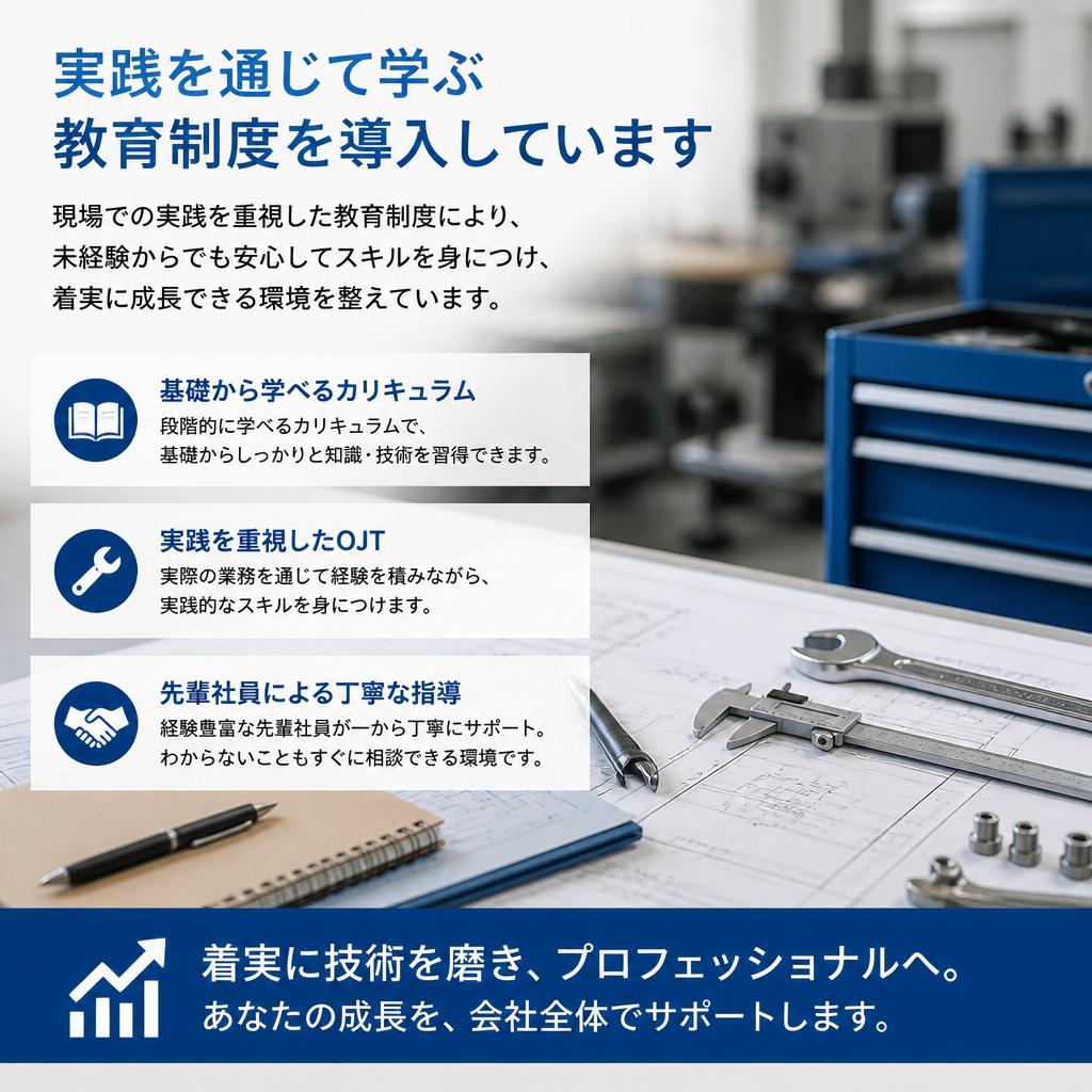 充実の研修制度でスキルアップ