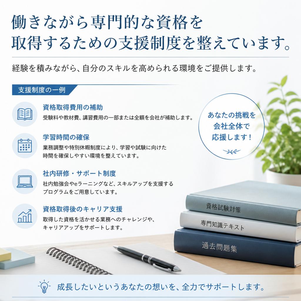 充実の資格取得支援制度