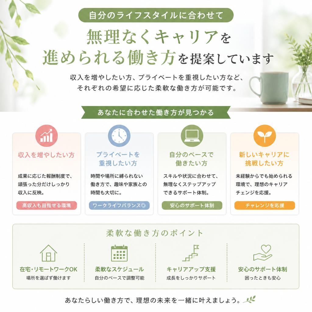 あなたのペースでキャリアアップ！