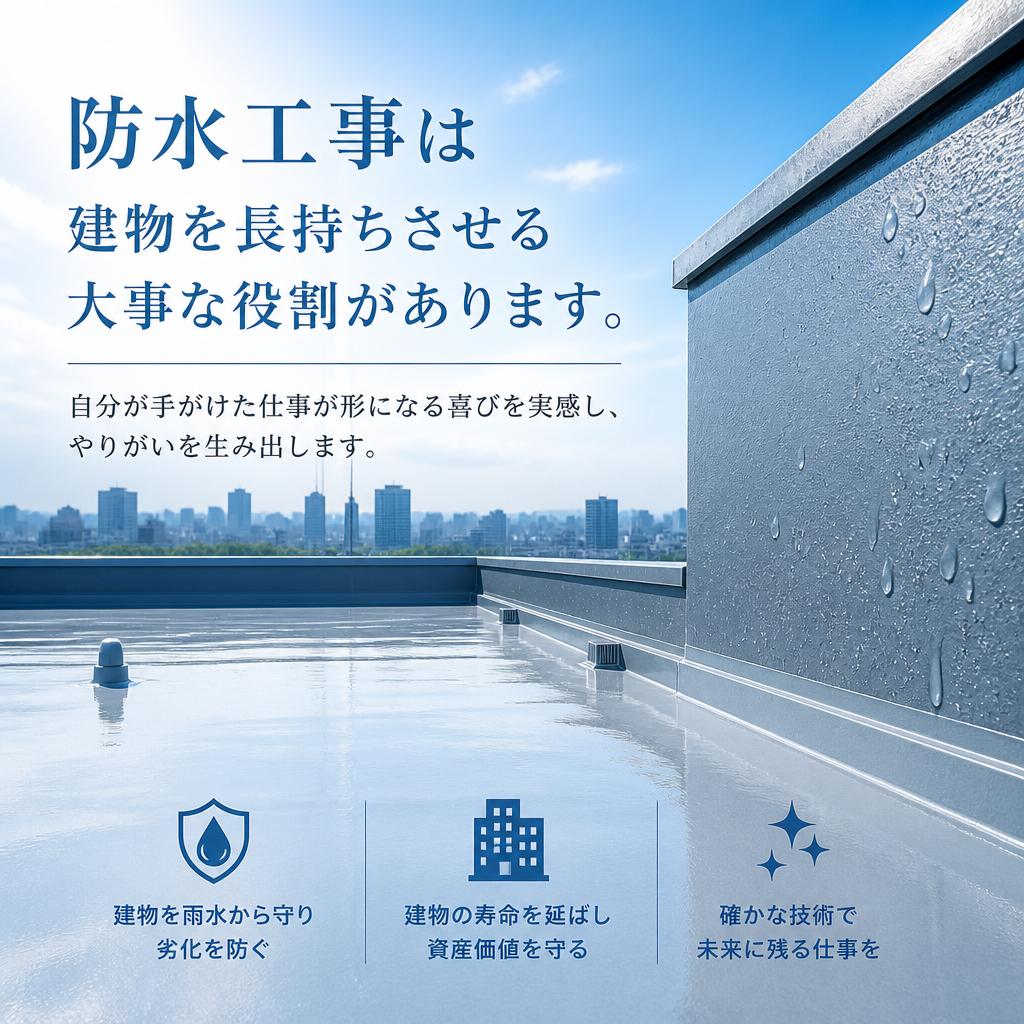 防水工事がもたらすやりがい