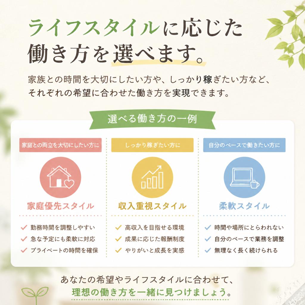 柔軟な働き方が可能